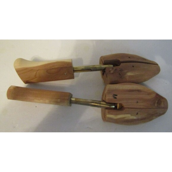 Vintage Mens Wooden Shoe Trees Forms Florsheim& Bostonian 2 Pair Stretchers Horn - Picture 7 of 7
